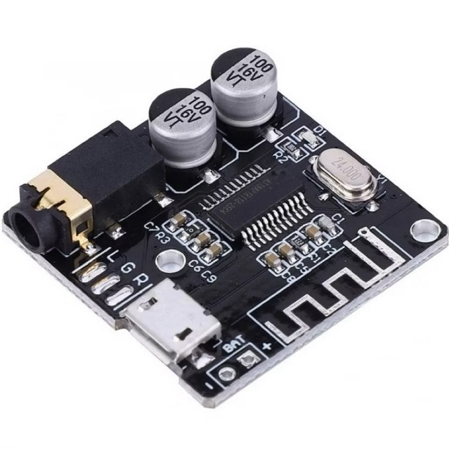 MODUL BLUETOOTH RECEIVER 5.0 STEREO TANPA SUARA CEWEK JERNI CHIP ORI