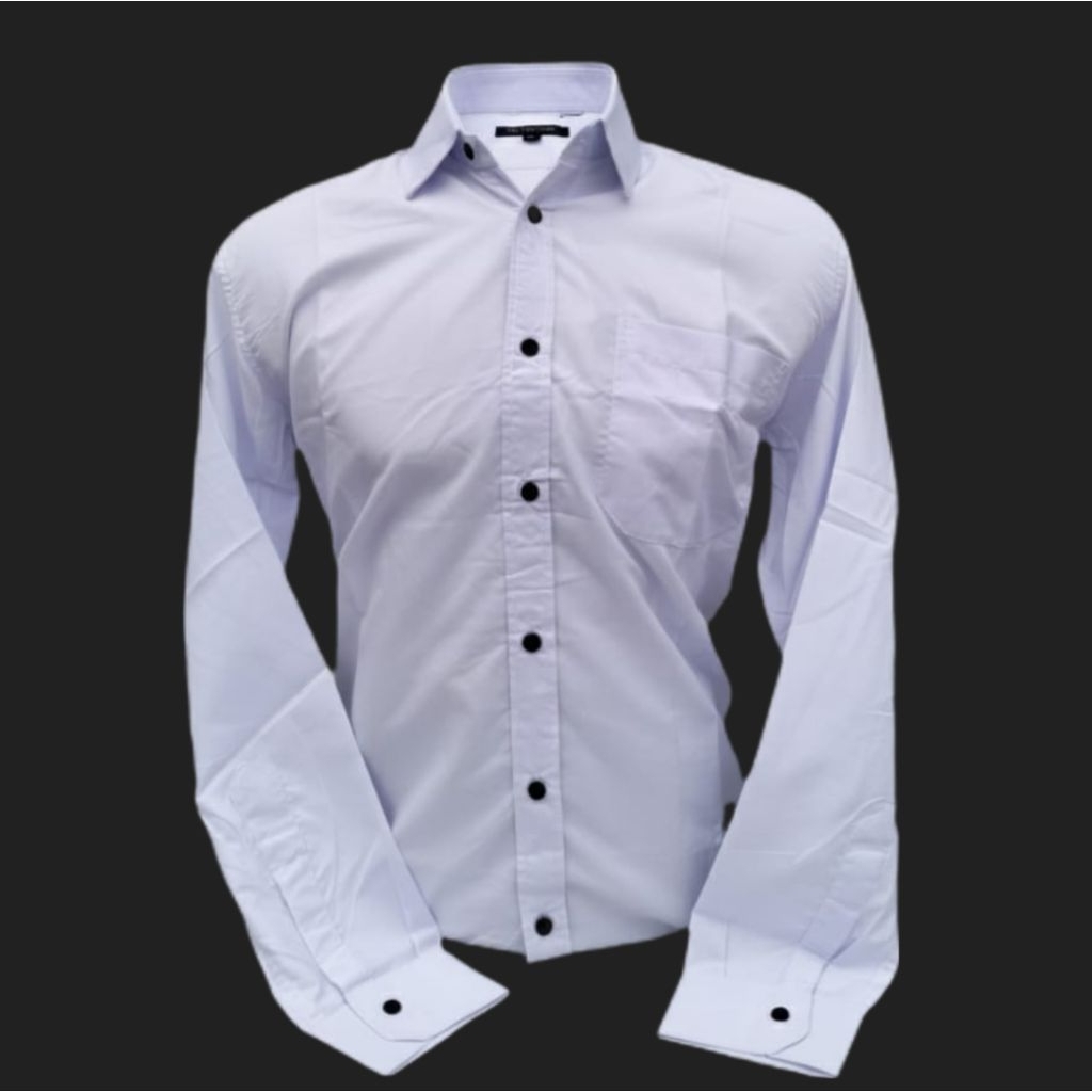 KEMEJA COWOK PUTIH POLOS COLO UOMO COLLECTION LENGAN PANJANG & LENGAN PENDEK