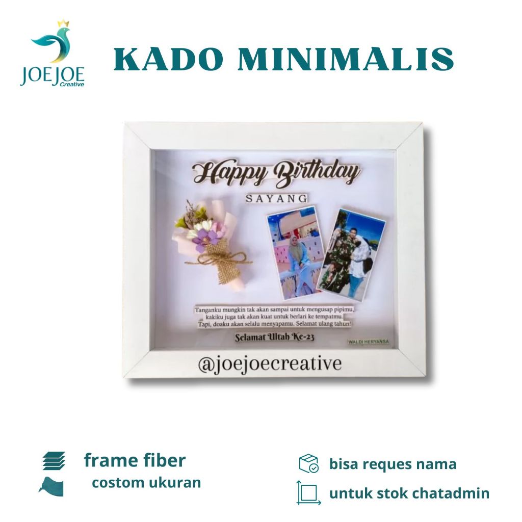 3D kado minimalis cewe cowo  kado kenag kenangan  kado custome  kado wisuda  kado pensiunan  kado pe