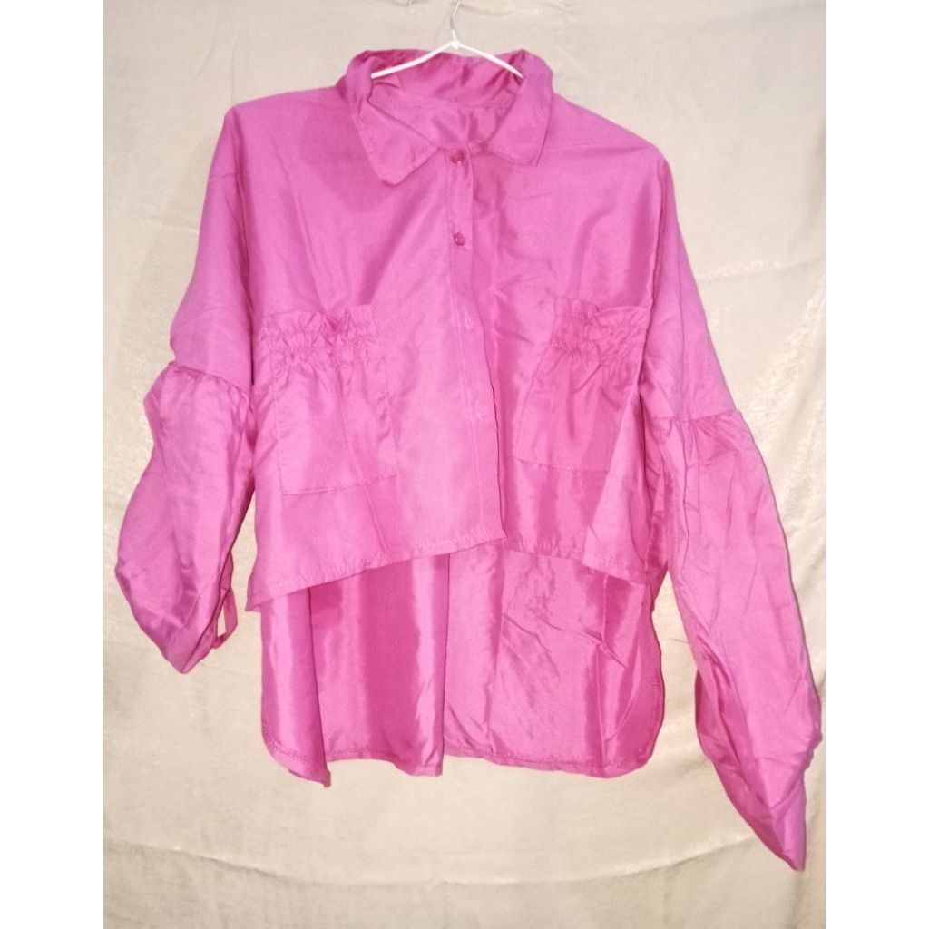 blouse crop pink fanta