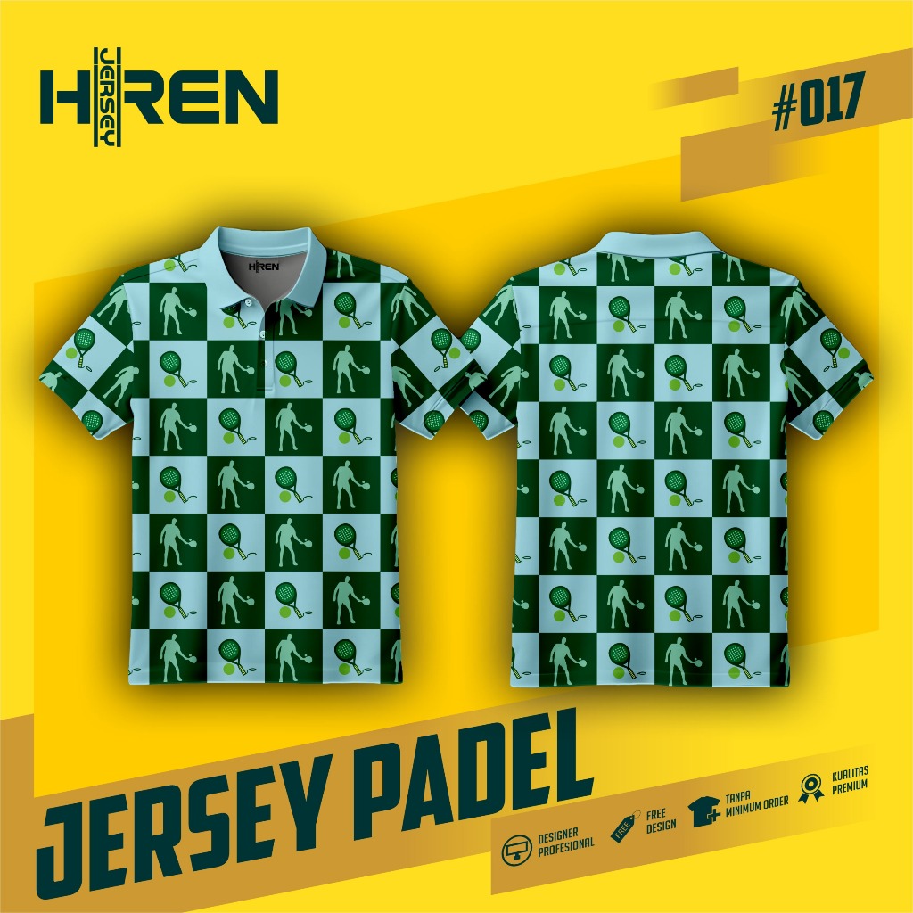 JERSEY PADEL PREMIUM | HREN PADEL 017 JERSEY PADEL CORAK | JERSEY OLAHRAGA PADEL | JERSEY SATUAN | B