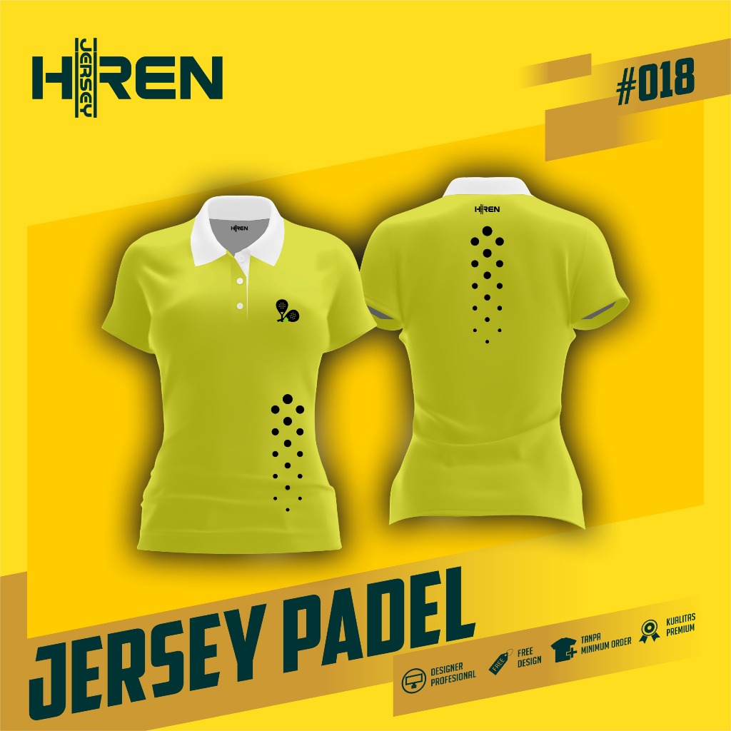 JERSEY PADEL PREMIUM | HREN PADEL 018 JERSEY PADEL CORAK | JERSEY OLAHRAGA PADEL | JERSEY SATUAN | B