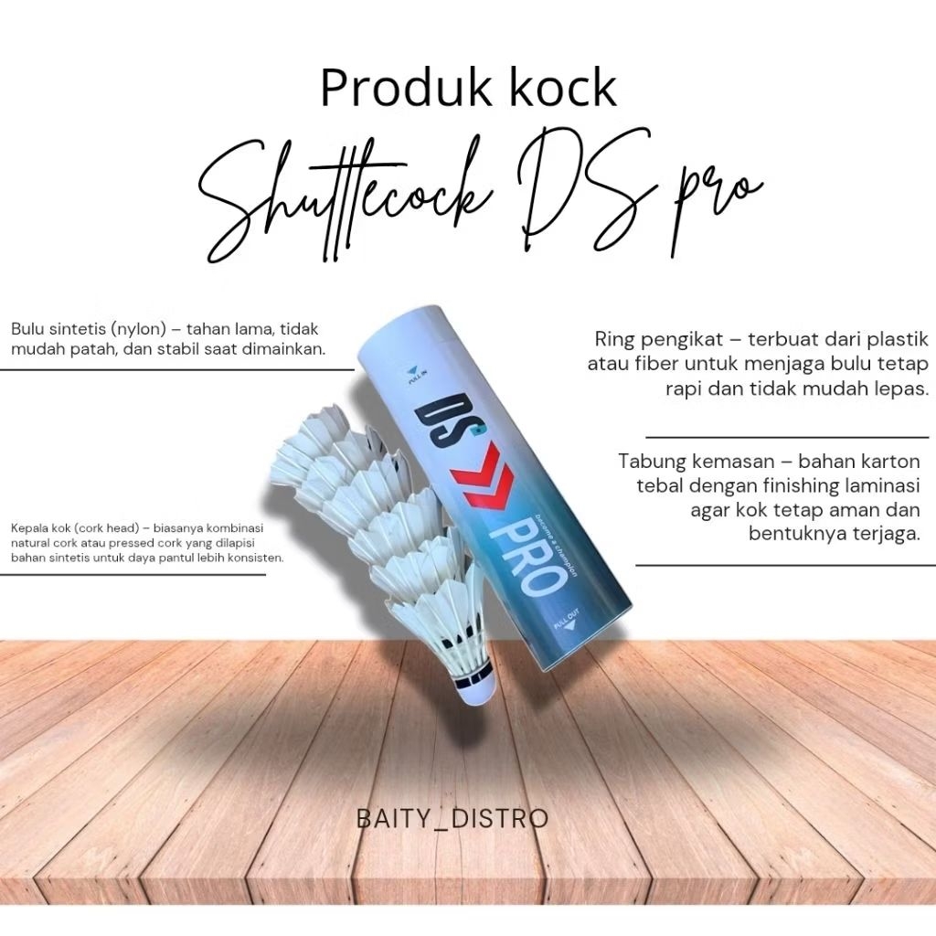 BADMINTON KOCK DSPRO SHUTTLECOCK 1 SLOP