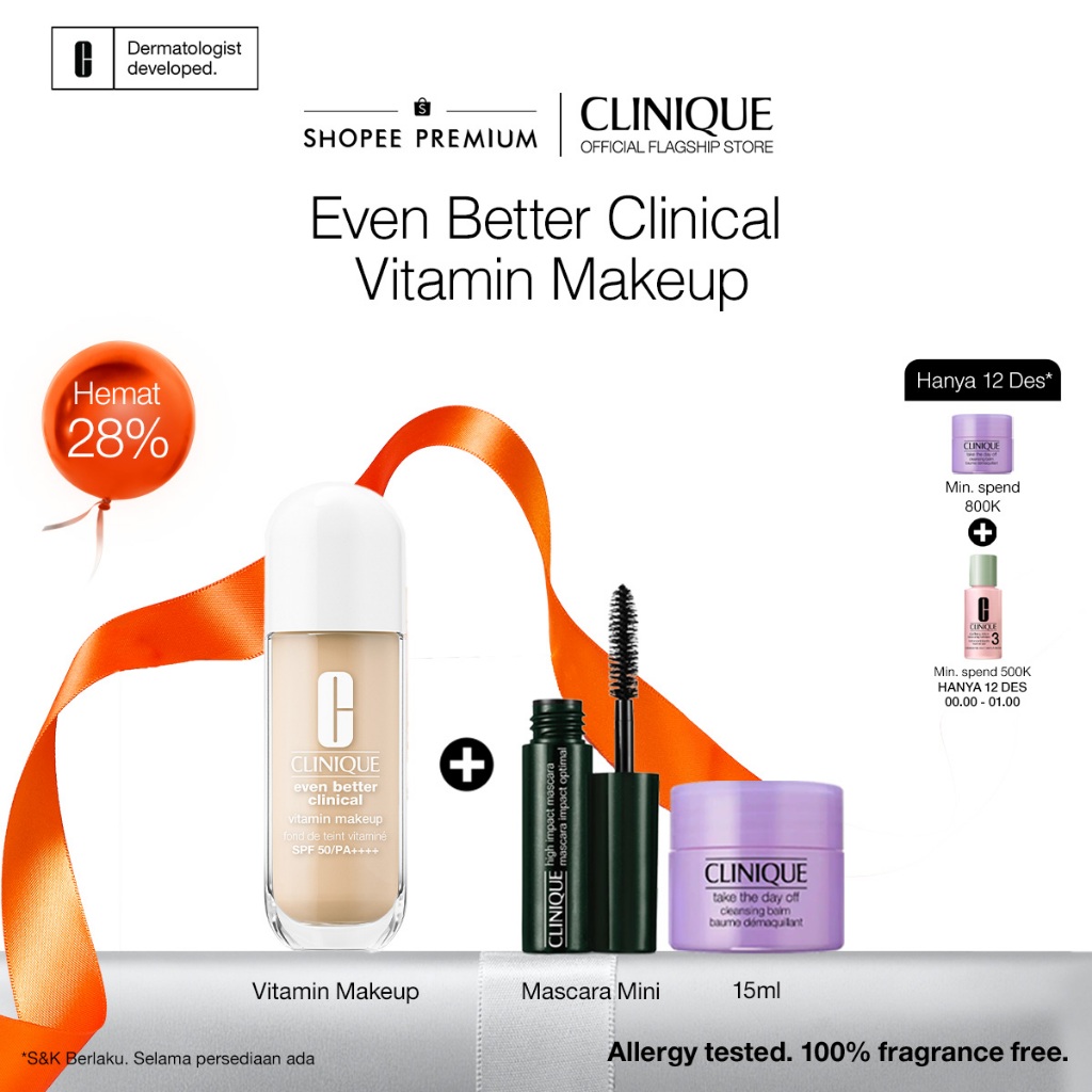 [NEW] Clinique Even Better Clinical Vitamin Makeup SPF 50 30ml | Tinted Sunscreen [12.12 Exclusive]