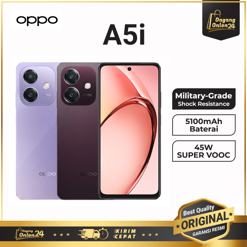 OPPO A5i 4/128GB | 4/64GB Tahan Banting HP 1 Jutaan Handphone Android Murah HP Murah Original 100%