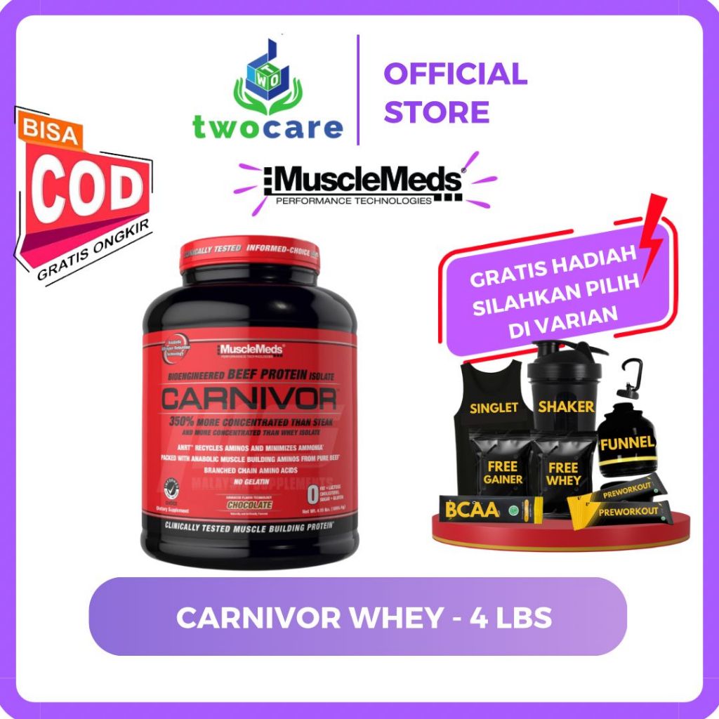 CARNIVOR WHEY 4 LBS / WHEY PROTEIN / BEEF PROTEIN / SUPLEMEN FITNES