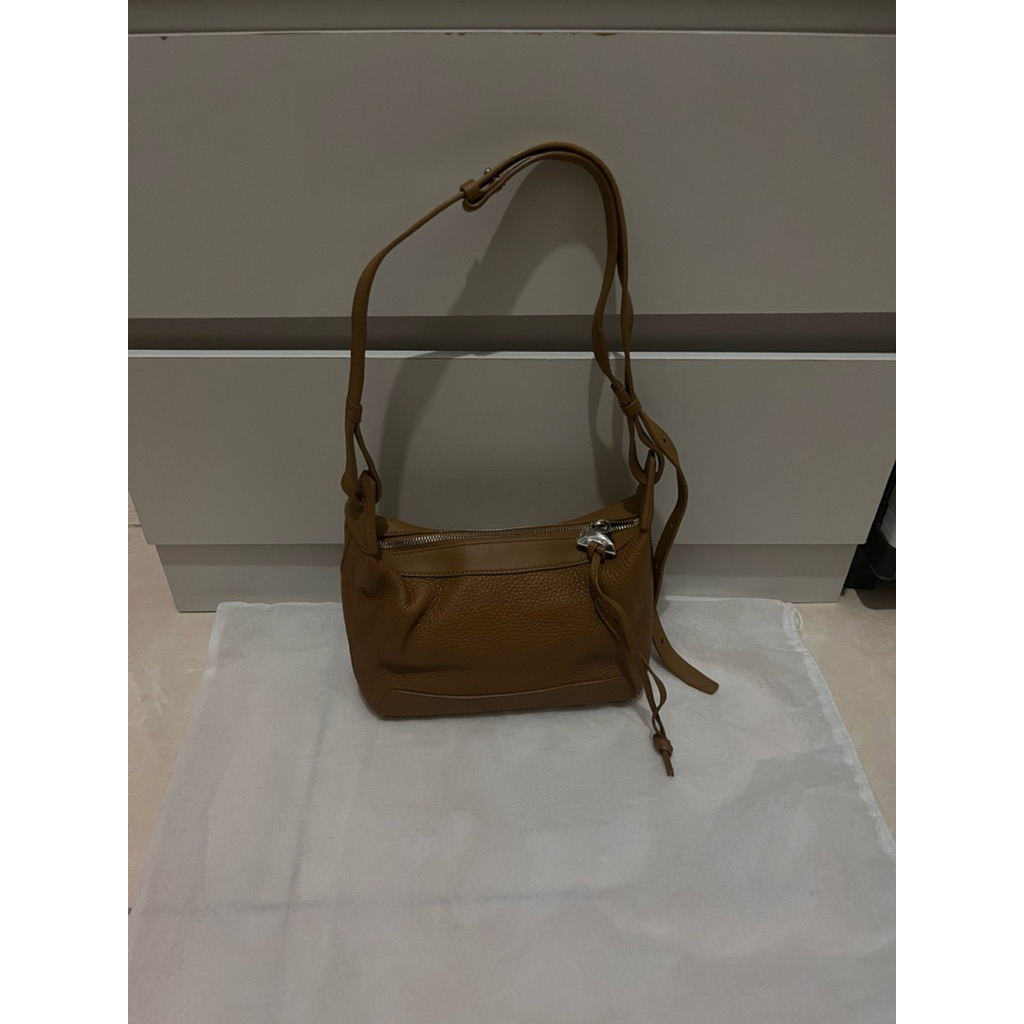 Shoulder bag mini mytaste | Mini hobo bag kulit asli coklat