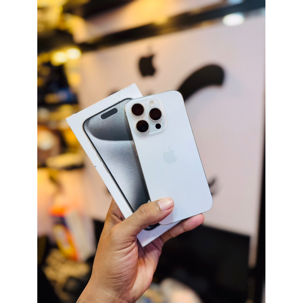 iphone 15 pro 256gb ibox second white titanium