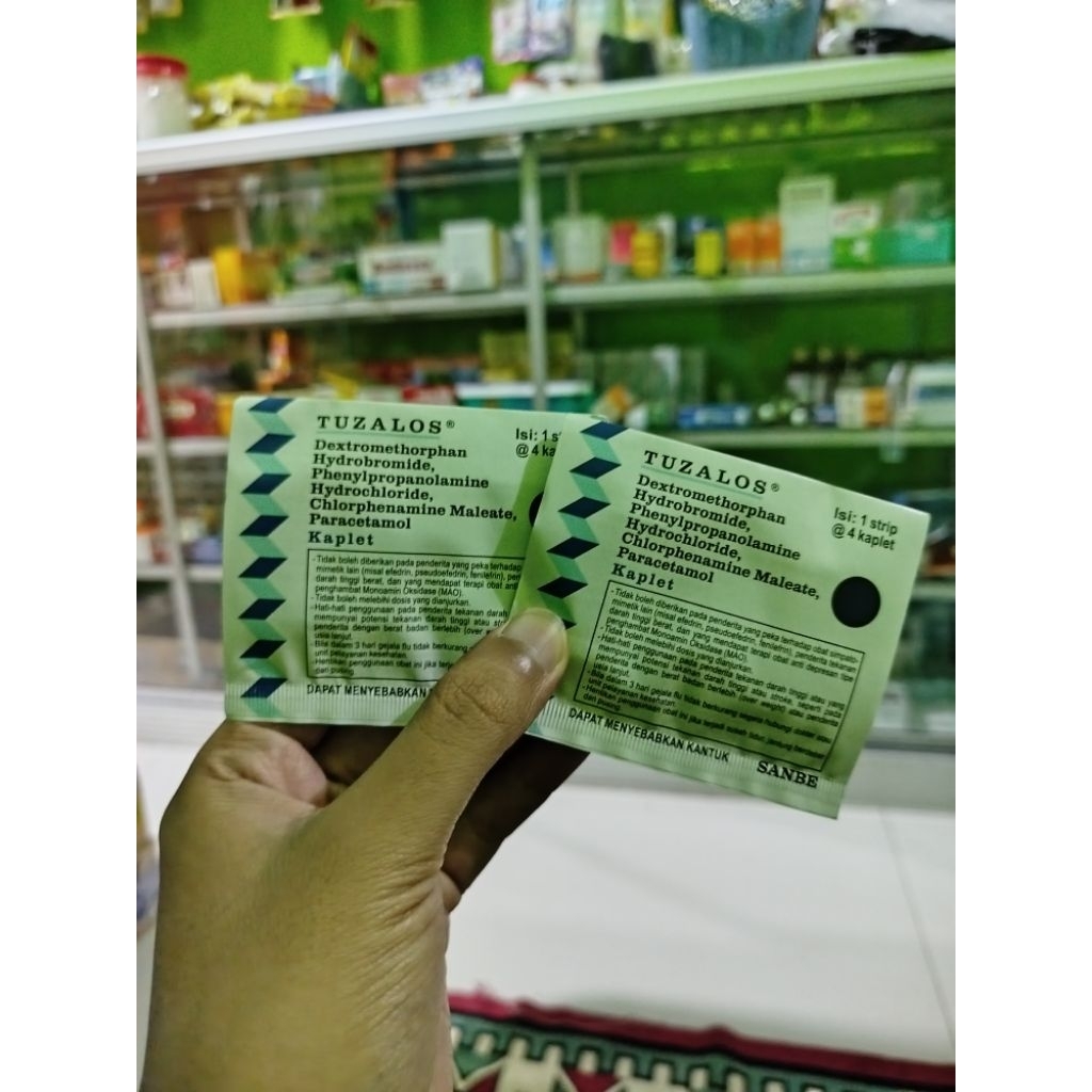 TUZALOS isi 4 Kaplet ( meringankan gejala Flu dan batuk)