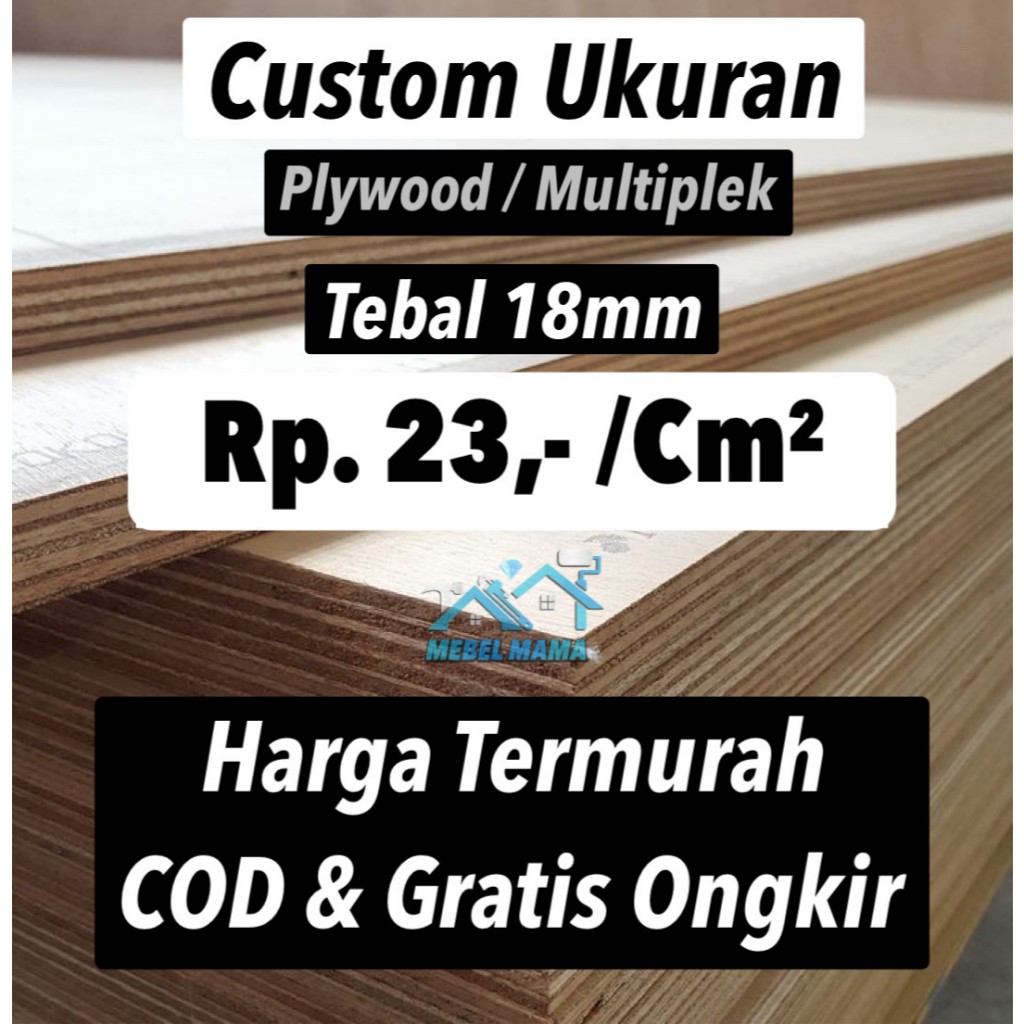 Custom triplek 18mm gread Export furniture plywood face halus 2 sisi - mebel mama