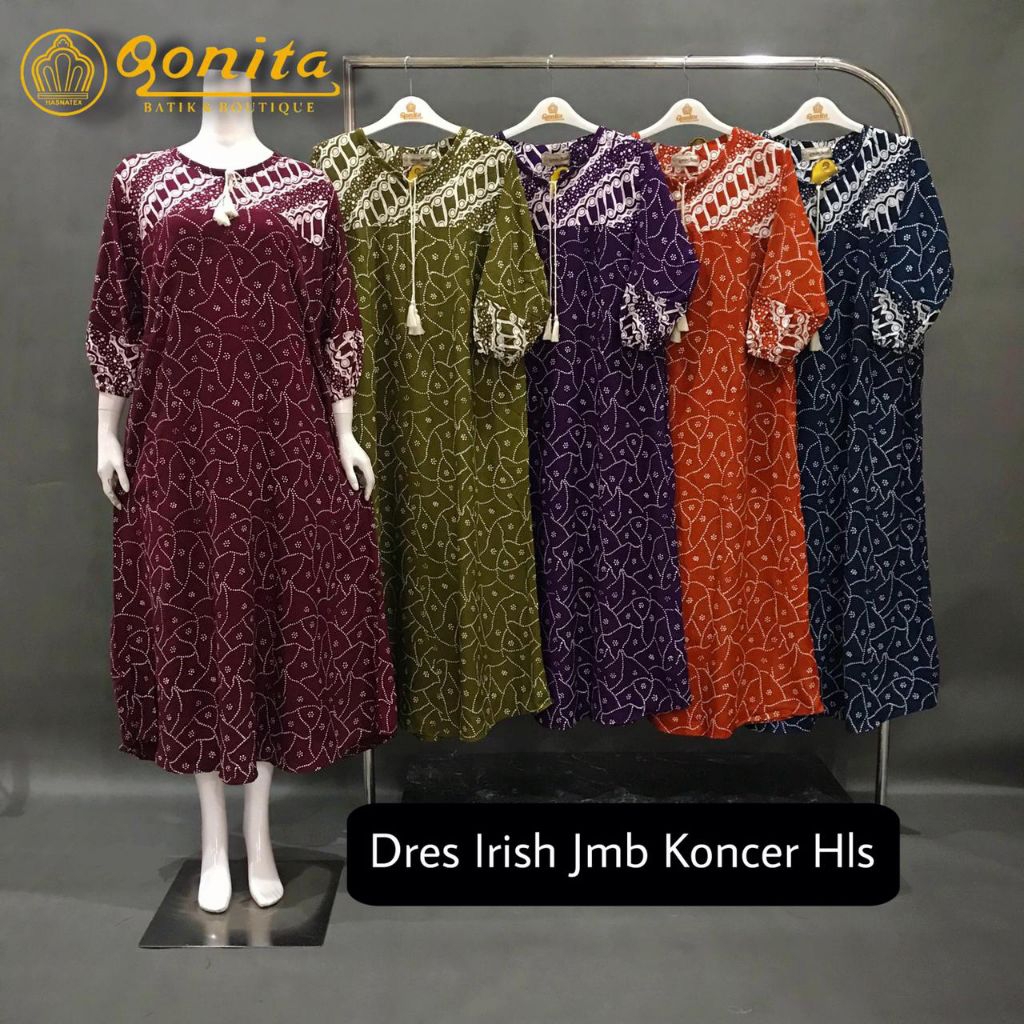 {Ld 116-120 Cm} Daster Qonita Batik Pekalongan ll Dres Irish Jumbo Koncer Hls