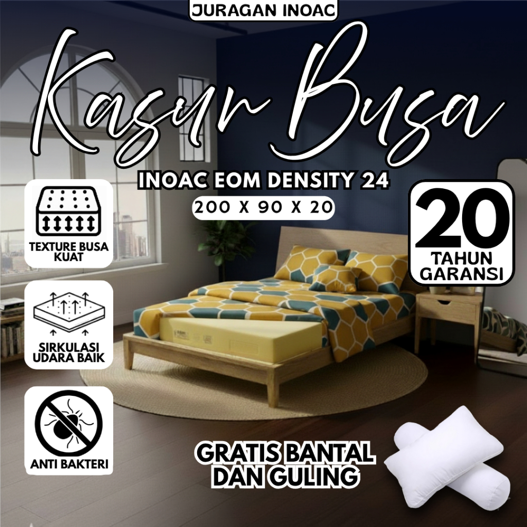 [ 200x90x20 ] Kasur Busa Inoac Single Tebal 20 cm Garansi 20 Tahun ~ Juragan Inoac