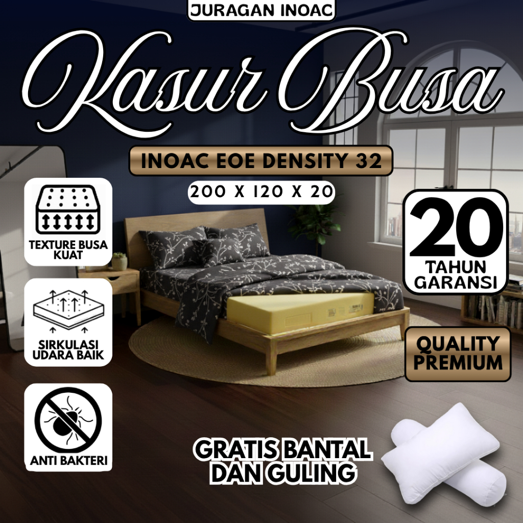 [200x120x20] Kasur Busa Inoac Asli No 4 Tebal 20 cm Garansi 20 Tahun Murah - Juragan Inoac