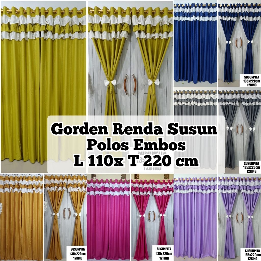 GORDEN SMOKRING RUMBAI SUSUN PITA UK 110X220 CM
