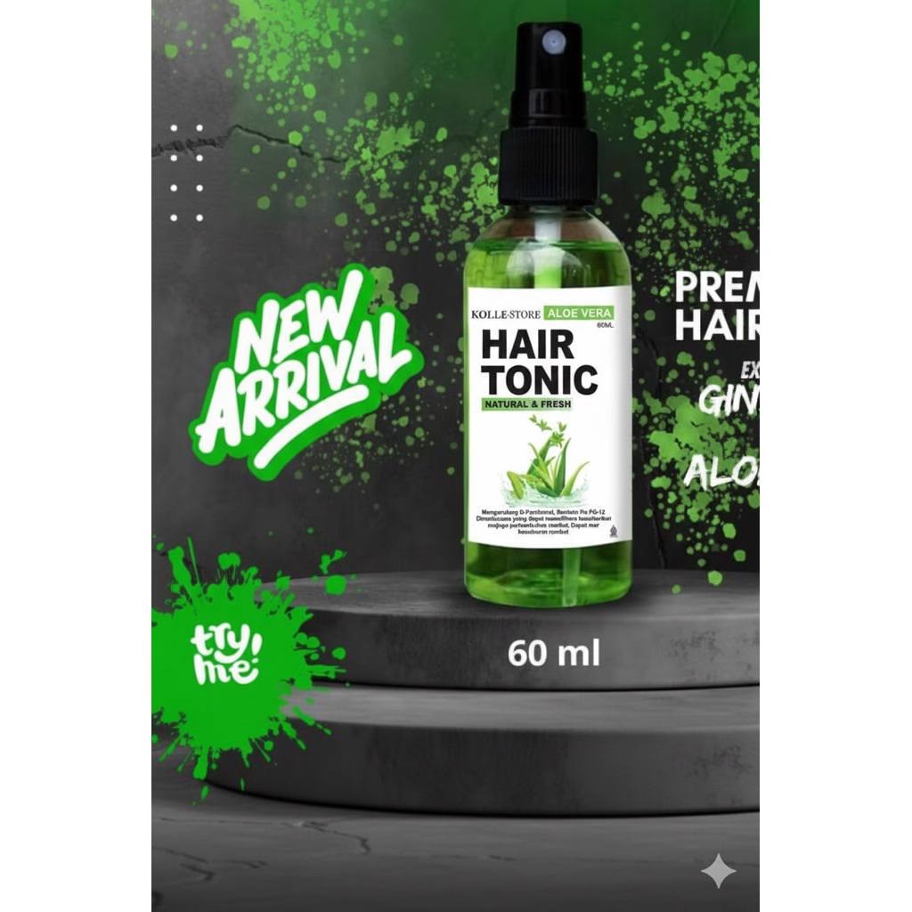 HAIRTONIC VITAMIN RAMBUT PRIA DAN WANITA MENUTRISI RAMBUT KERING DAN RUSAK