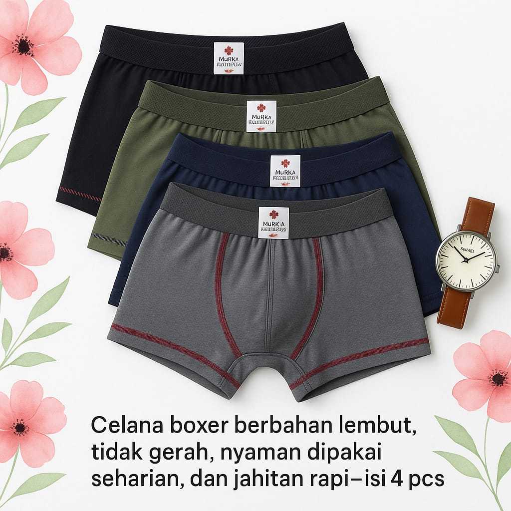 10 Pcs Celana dalam boxer Pria / celana dalam murah