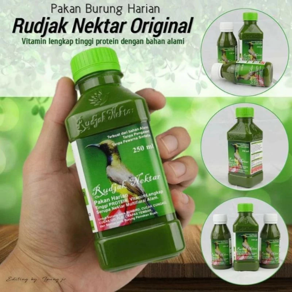 Rudjak nektar | rujak nektar 250ml nektar pakan harian kolibri ninja dan sogon