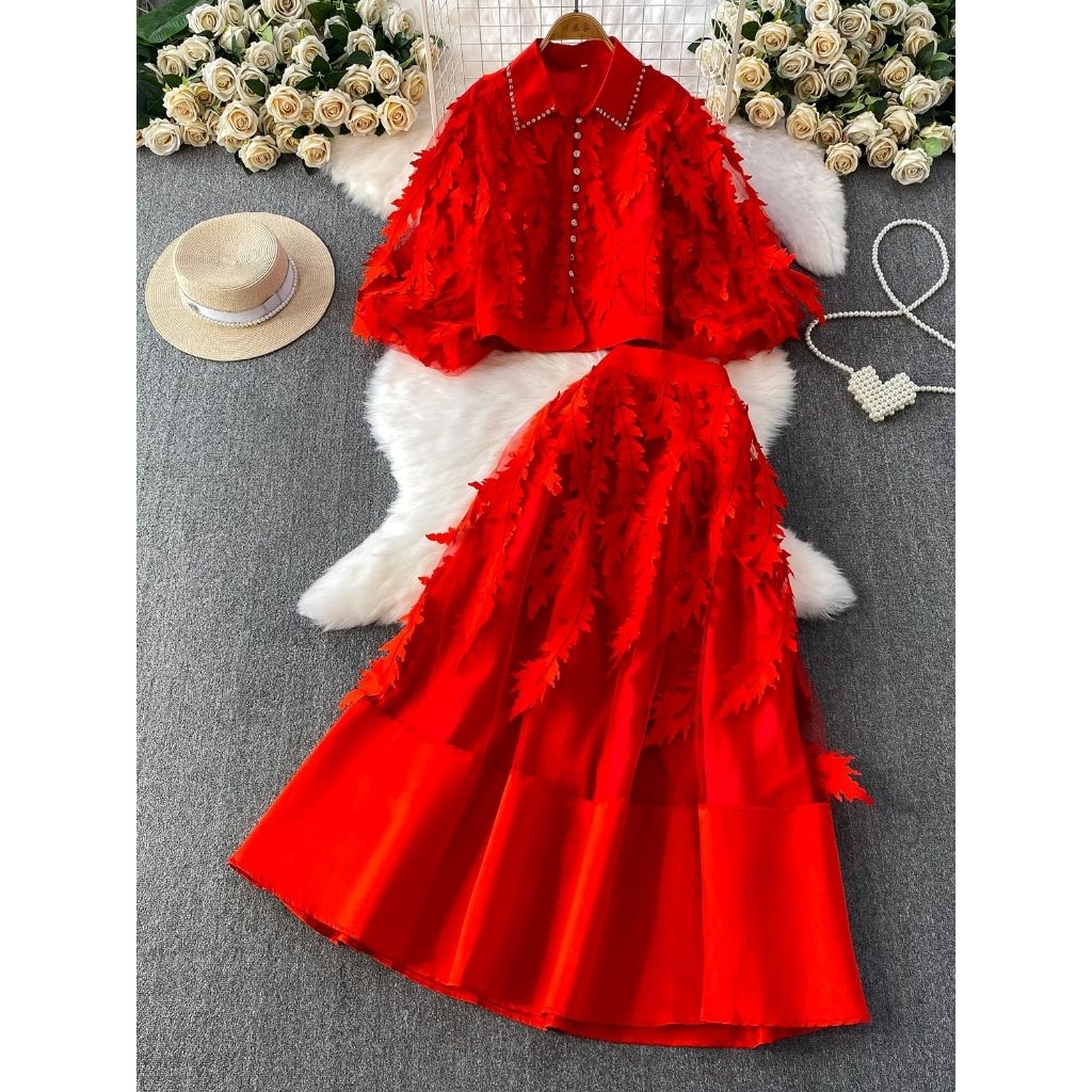 [ PRE ORDER ] SANIA Set Setelan Rok Wanita Kekinian