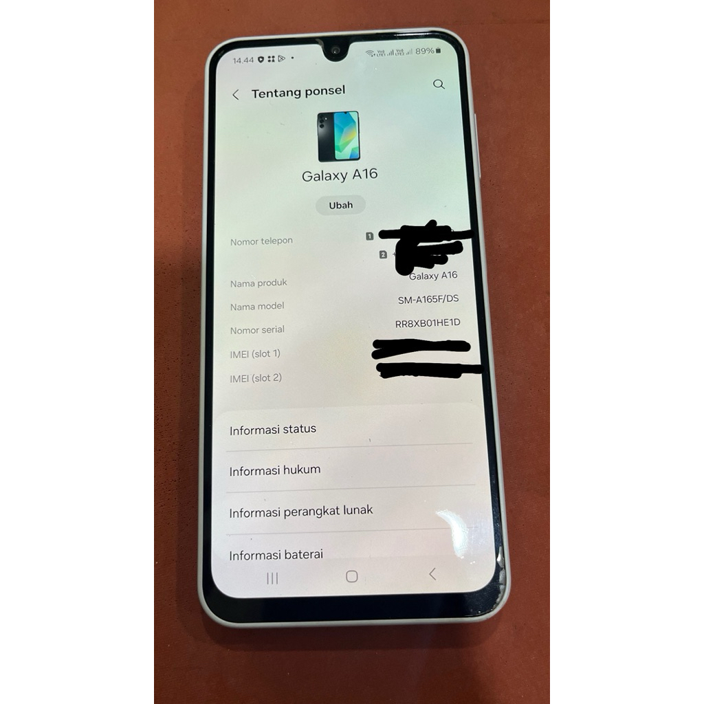 UNIT BEKAS SAMSUNG A16 4G 8/128GB ORI NO MINUS