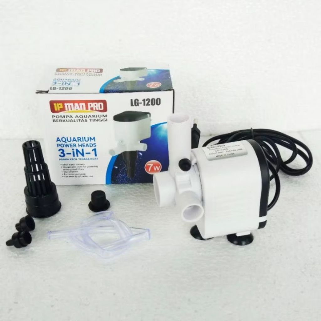pompa celup / pompa aquarium low watt /aquarium power heads 3 in1 IP MAN PRO LG-1200