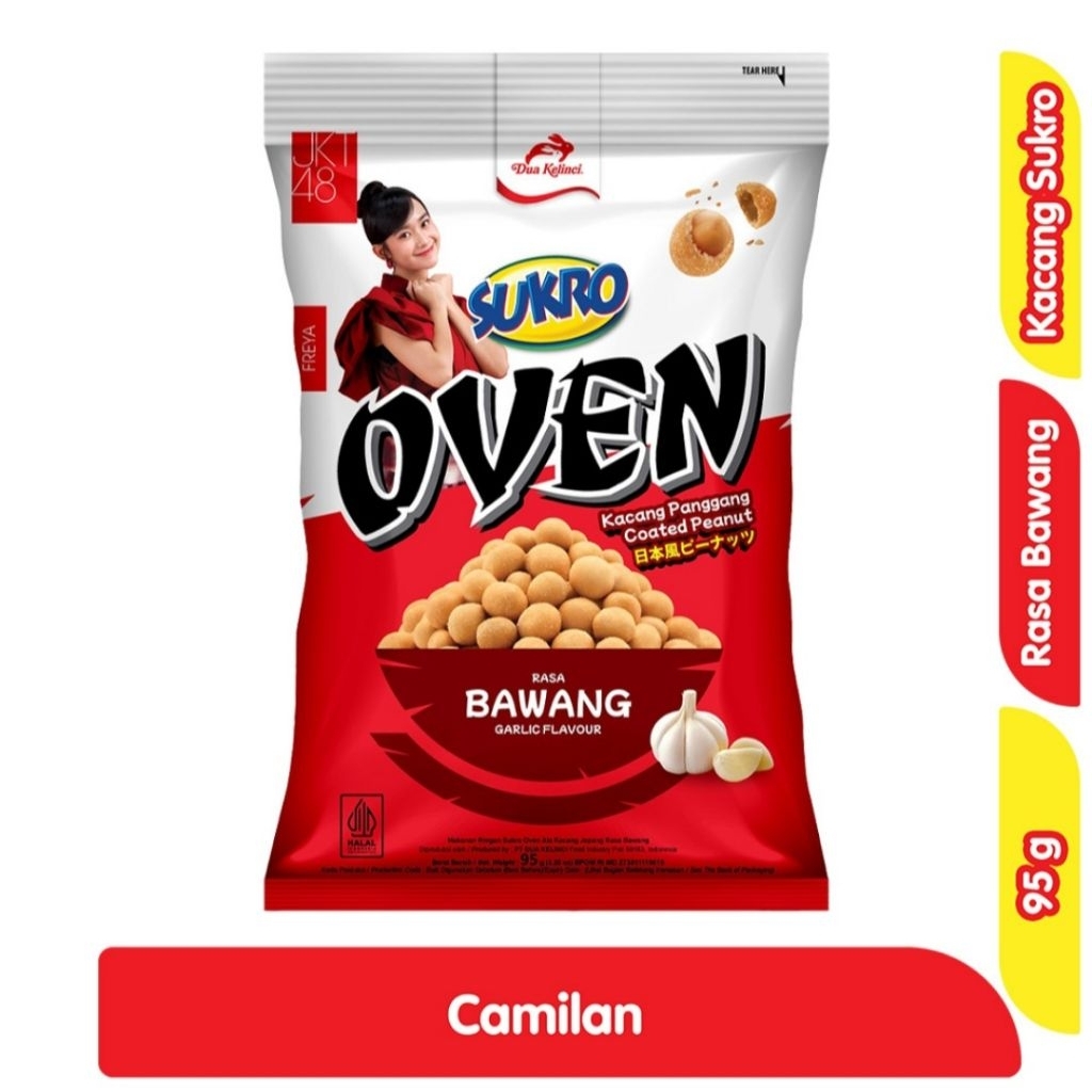Dua Kelinci Sukro Kacang Oven Bawang 95g,Beli 2 dapat 1 Photocard JKT48 Random