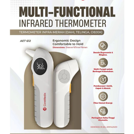COREMEDIX TERMOMETER DAHI DAN TELINGA TERMOMETER TELINGA TERMOMETER DIGITAL INFRARED NON CONTACT