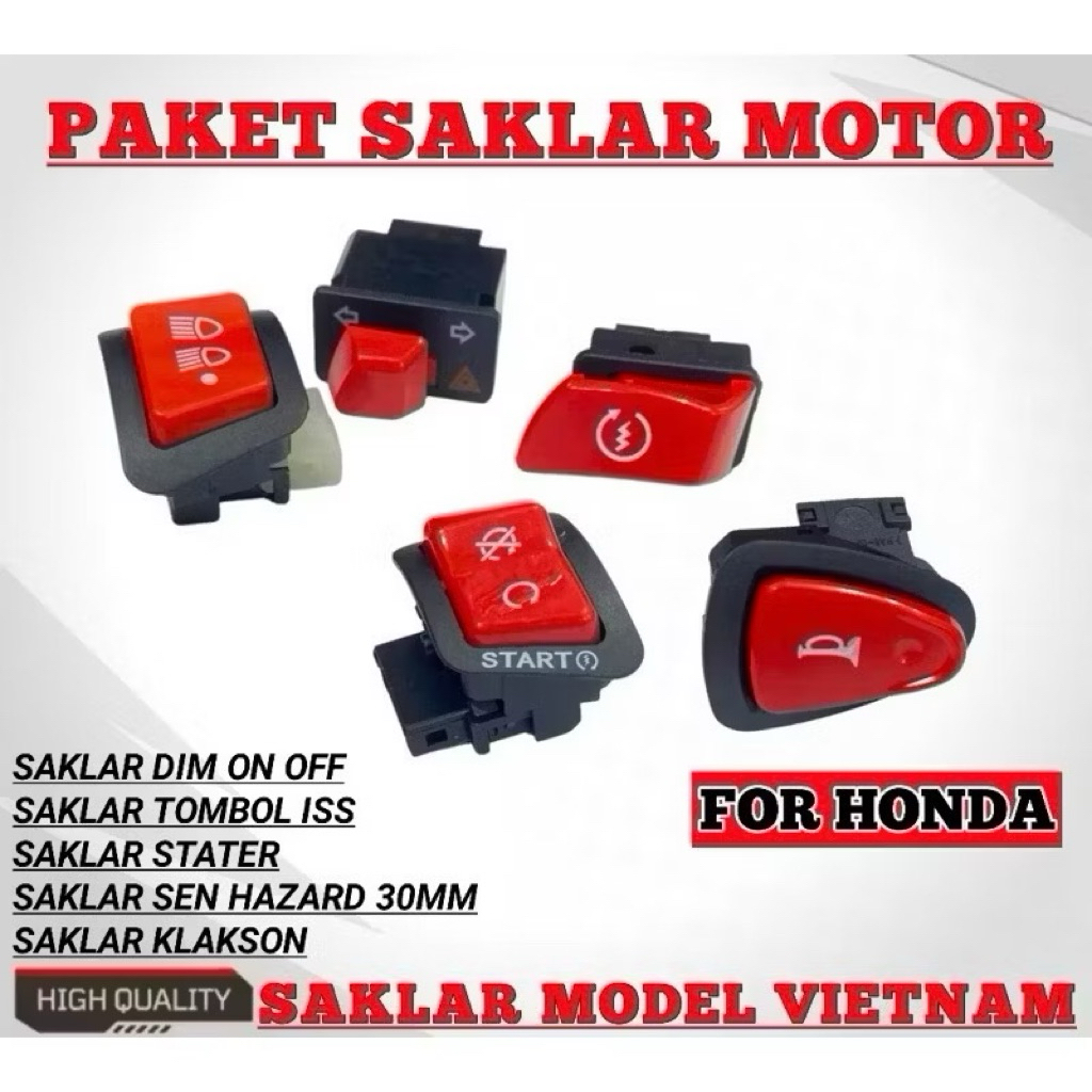 SAKLAR VIETNAM SAKLAR TOMBOL MERAH VETNAM BEATFI BEAT ESP BEATDELUXE VARIO125/150 SCOOPYFI BEATNEW