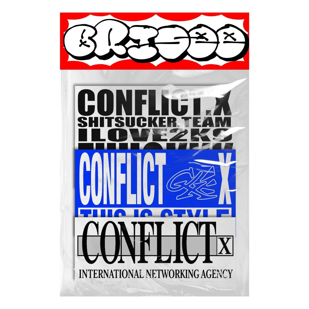 STICKERPACK CONFLICT-X | STICKER BRAND - STIKER HC - STIKER HELM LAPTOP HP THUNBLER MOTOR