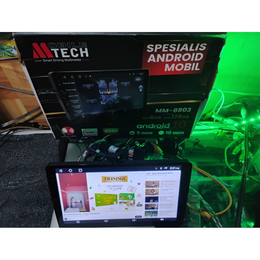 Android MTech MM 8803 9 Inch QLED Ram 6/128gb 2nd  Tipe Tertinggi Termurah