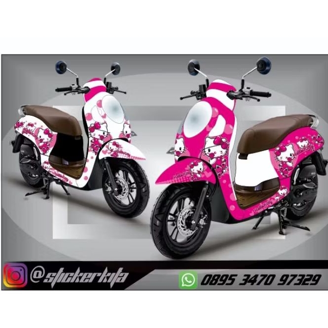 STICKER SCOOPY HELLO KITTY DECAL SCOOPY NEW