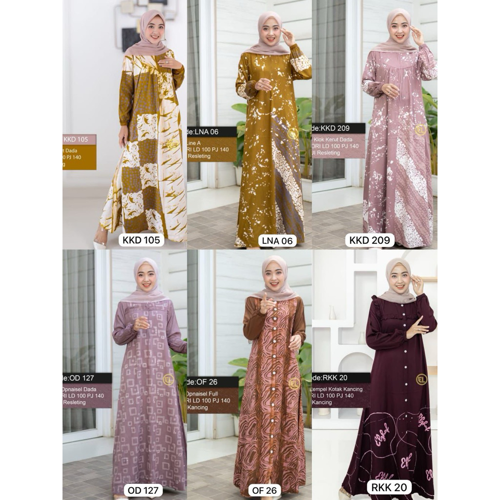 (READY)DRESS TWILL ORI ELZHAF SIZE M