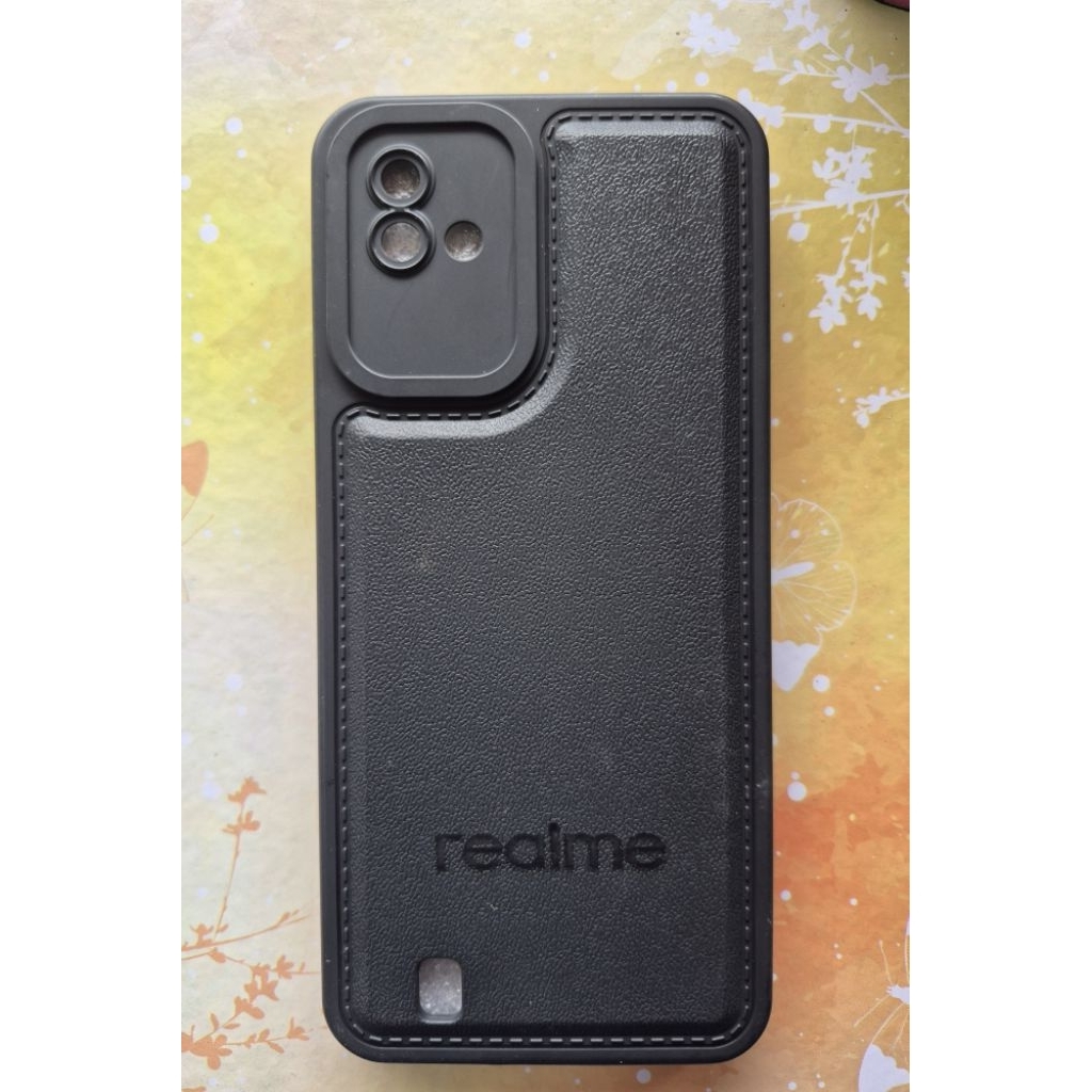 Case Hp Realme C11 2021 Hitam Leather