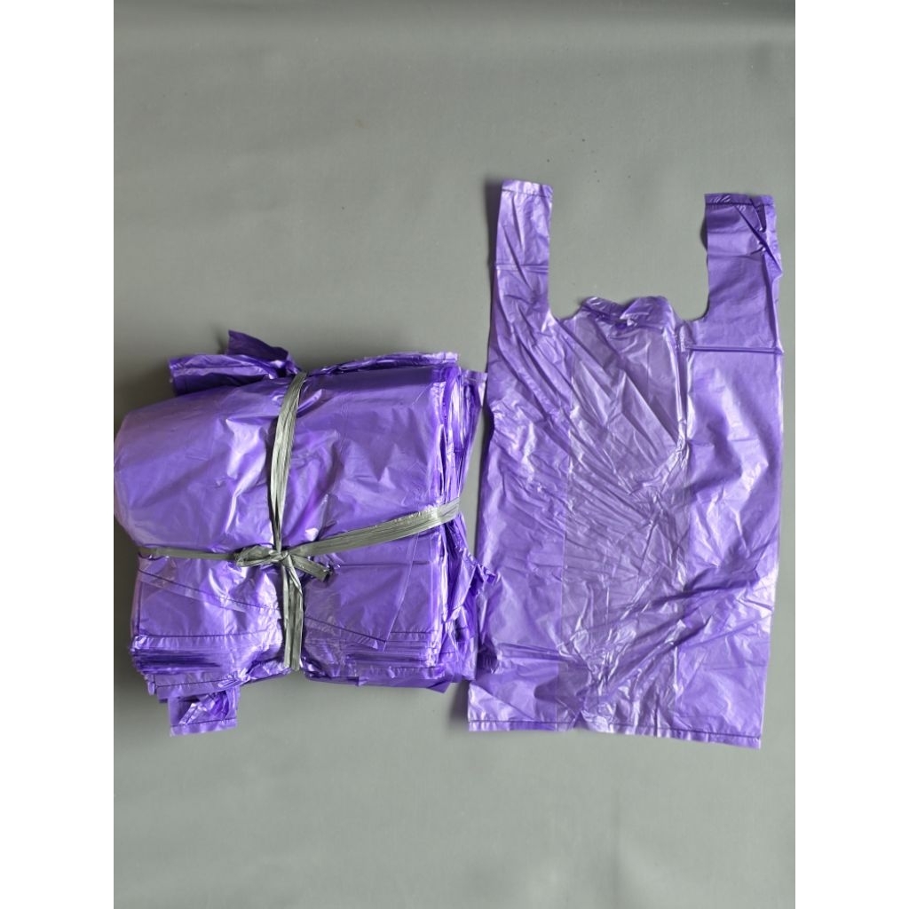 Plastik Kresek Kiloan Ungu Ukuran 15, 21, 28 (1kg) Warna Ungu