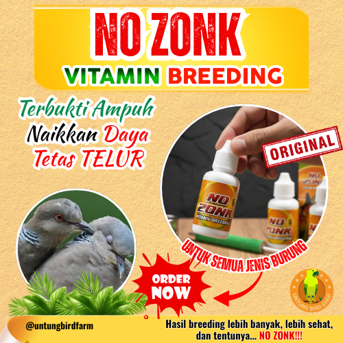 NO ZONK Vitamin Breeding Burung Perkutut Vitamin Ternak Perkutut Vitamin Telur Fertil Anti Zonk