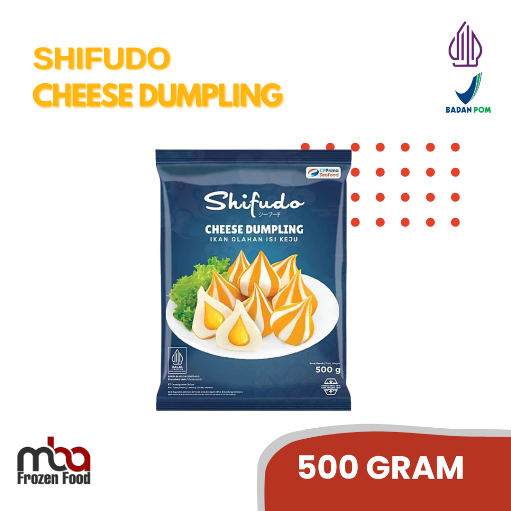 SHIFUDO Dumpling Cheese 500 Gram  /Siomay /Ikan /Nugget /Dimsum /Frozenfood /Makananringan /Camilan 