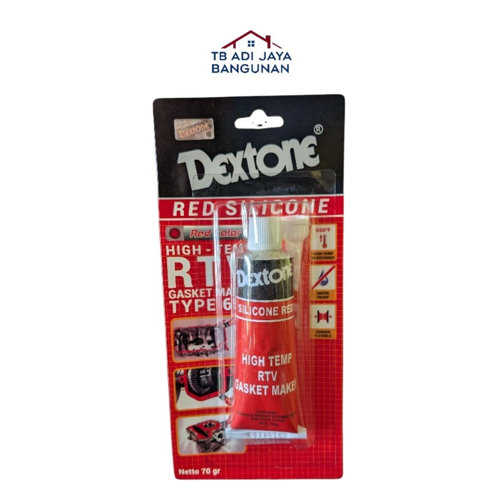 Dextone Silicone Sealant Tube 30 gr / Dextone Auto Sealer / Dextone Silicone Red Tahan panas