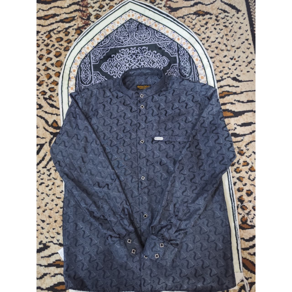 kemko sultan/ kemaja koko sultan jaguar koko lengan panjang koko motif timbul jaguar motif dominic