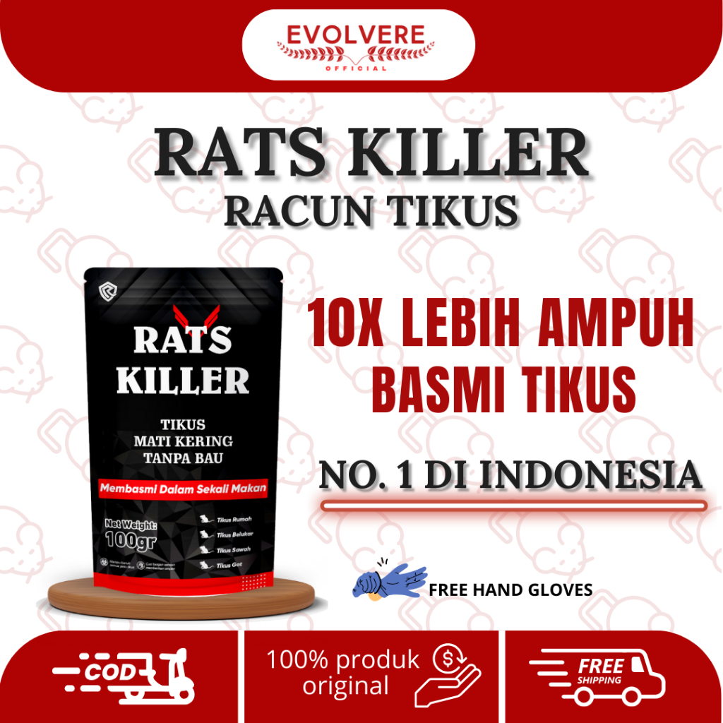 RatKiller Rat Killer Racun Tikus Mati Kering Tanpa Bau / Umpan Pembasmi Tikus Original
