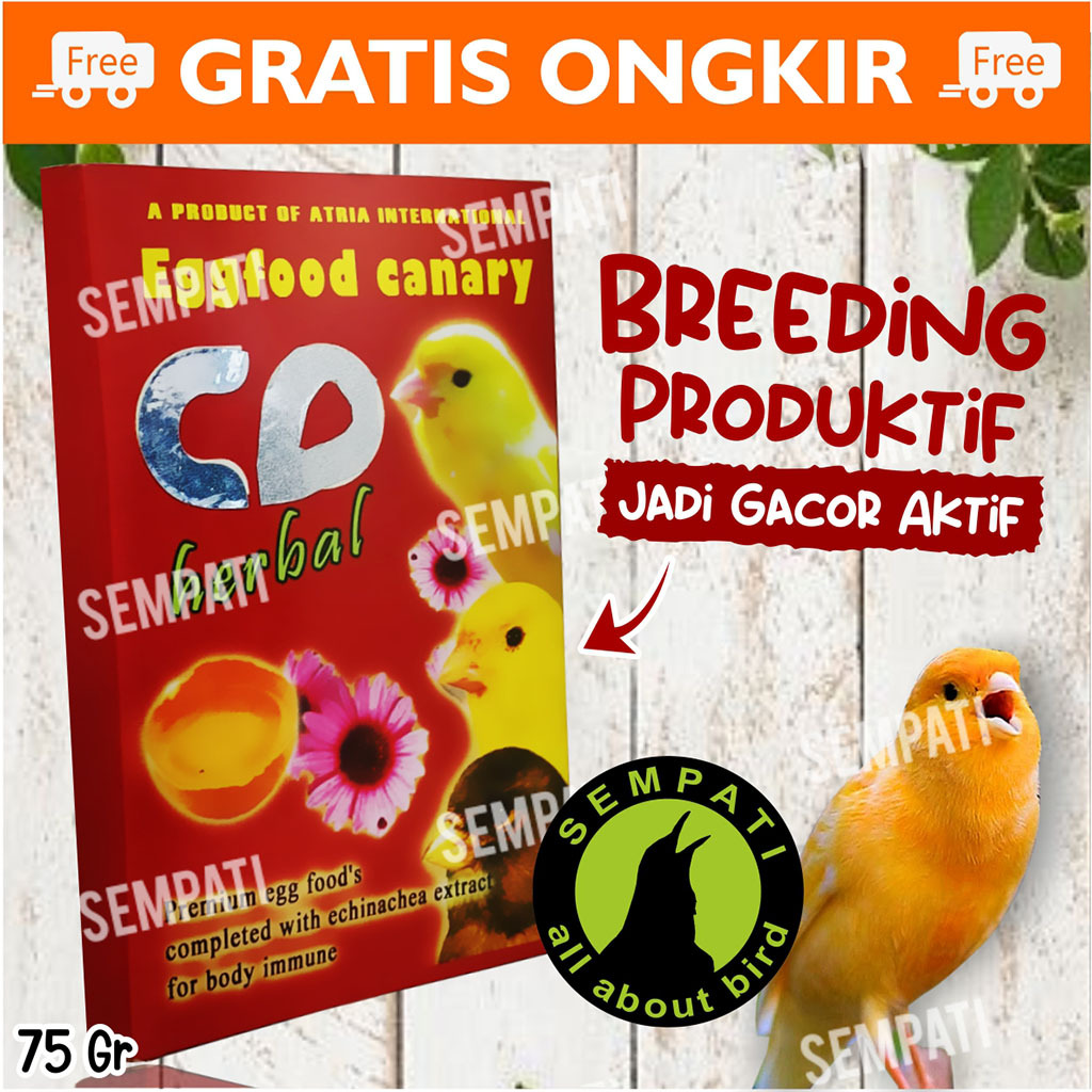 SEMPATI
 CD HERBAL EGG FOOD PAKAN BURUNG KENARI LOVEBIRD DLL