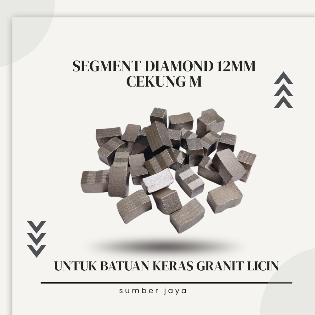 Mata Bor Segment Diamond Ukuran 12mm/Mata Bor Sumur/Segment Untuk Batuan Keras Licin
