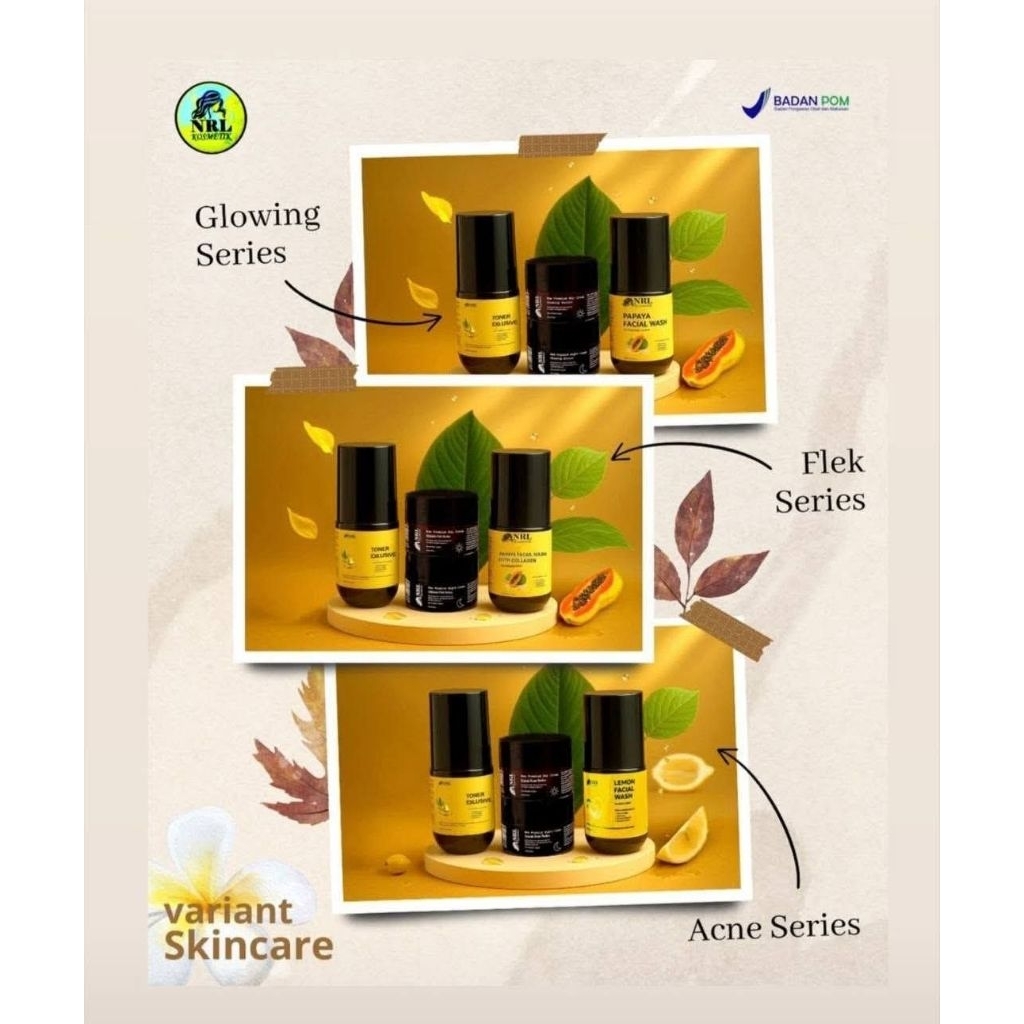 [NRL KEMASAN BARU] NRL EKONOMIS BPOM | PREMIUM CREAM SERIES NRL (GLOWING/ FLEK/ ACNE) BPOM APPROVED