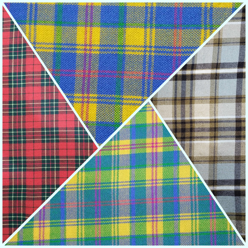 KAIN KATUN YARNDYED MOTIF KOTAK KOTAK 300MR 839 BIRU 839 HIJAU 852 ABU