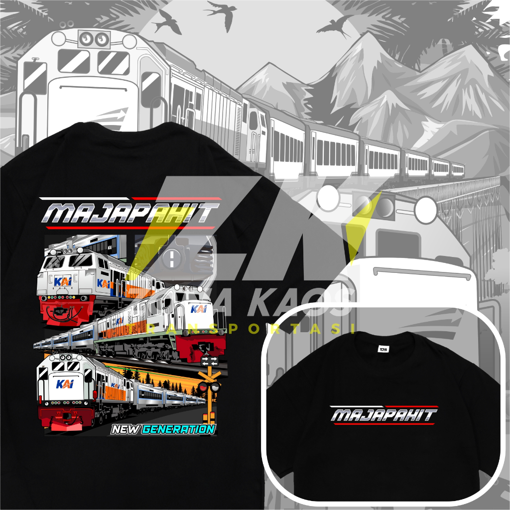 ( FREE STIKER ) KAOS KERETA API MAJAPAHIT KAI ANAK DAN DEWASA - BAJU KERETA API KAI ANAK DAN DEWASA