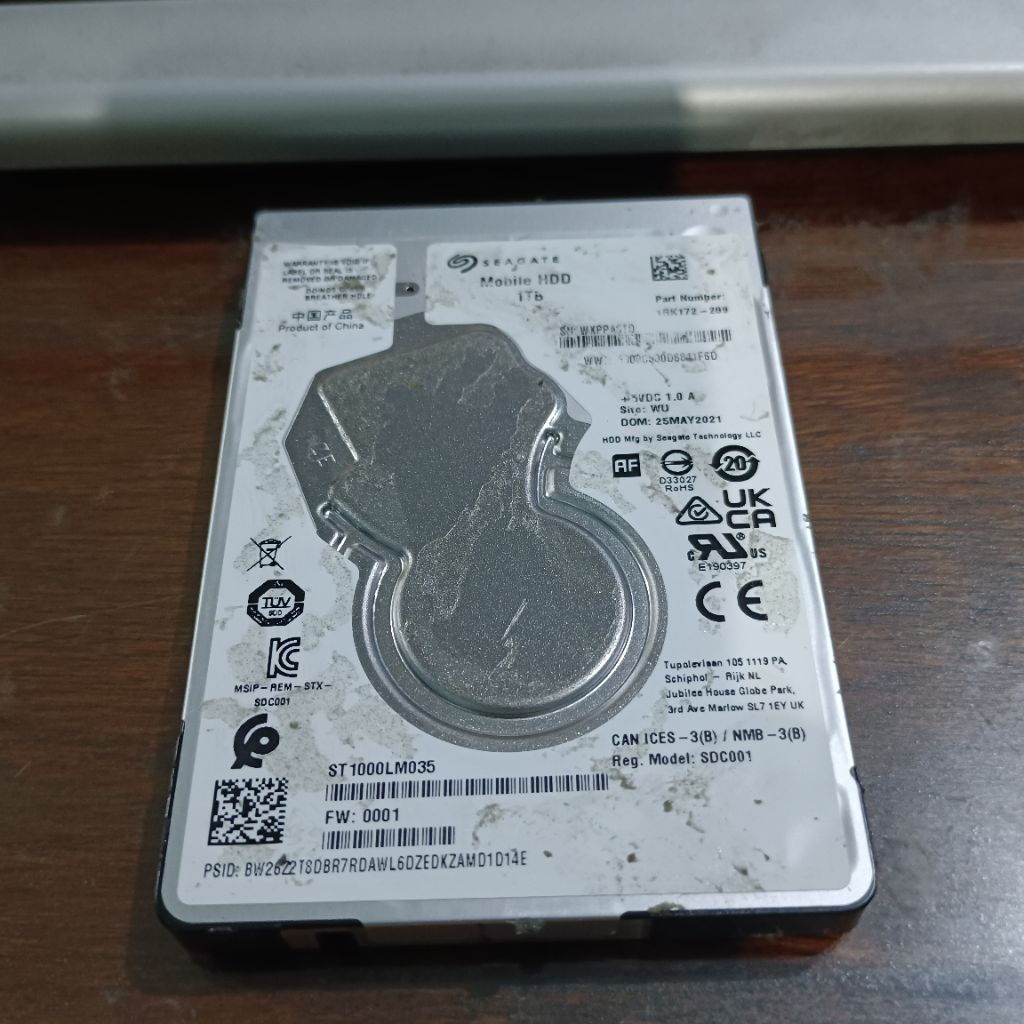Hardisk Laptop 2.5" Seagate slim Bekas 1TB