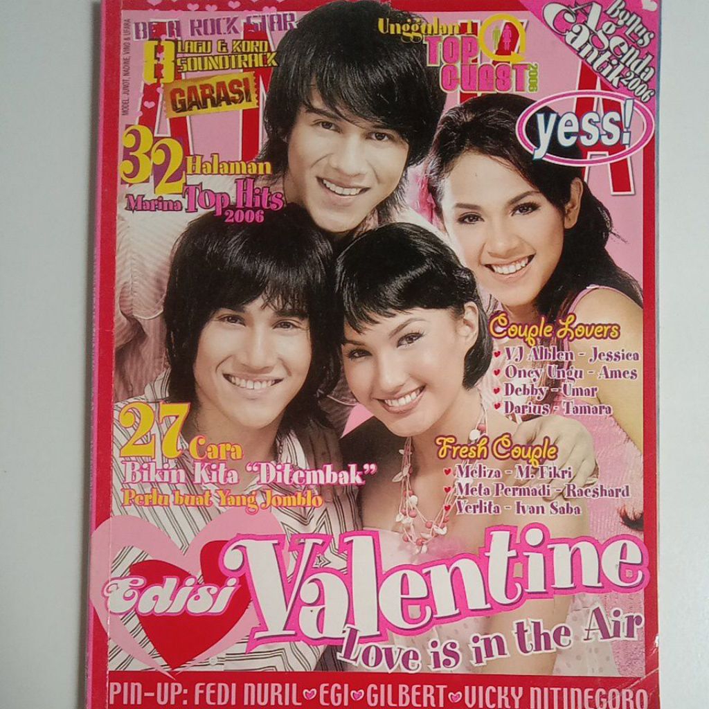 Majalah Aneka Edisi Valentine 2006 Cover Herjunot & Vino