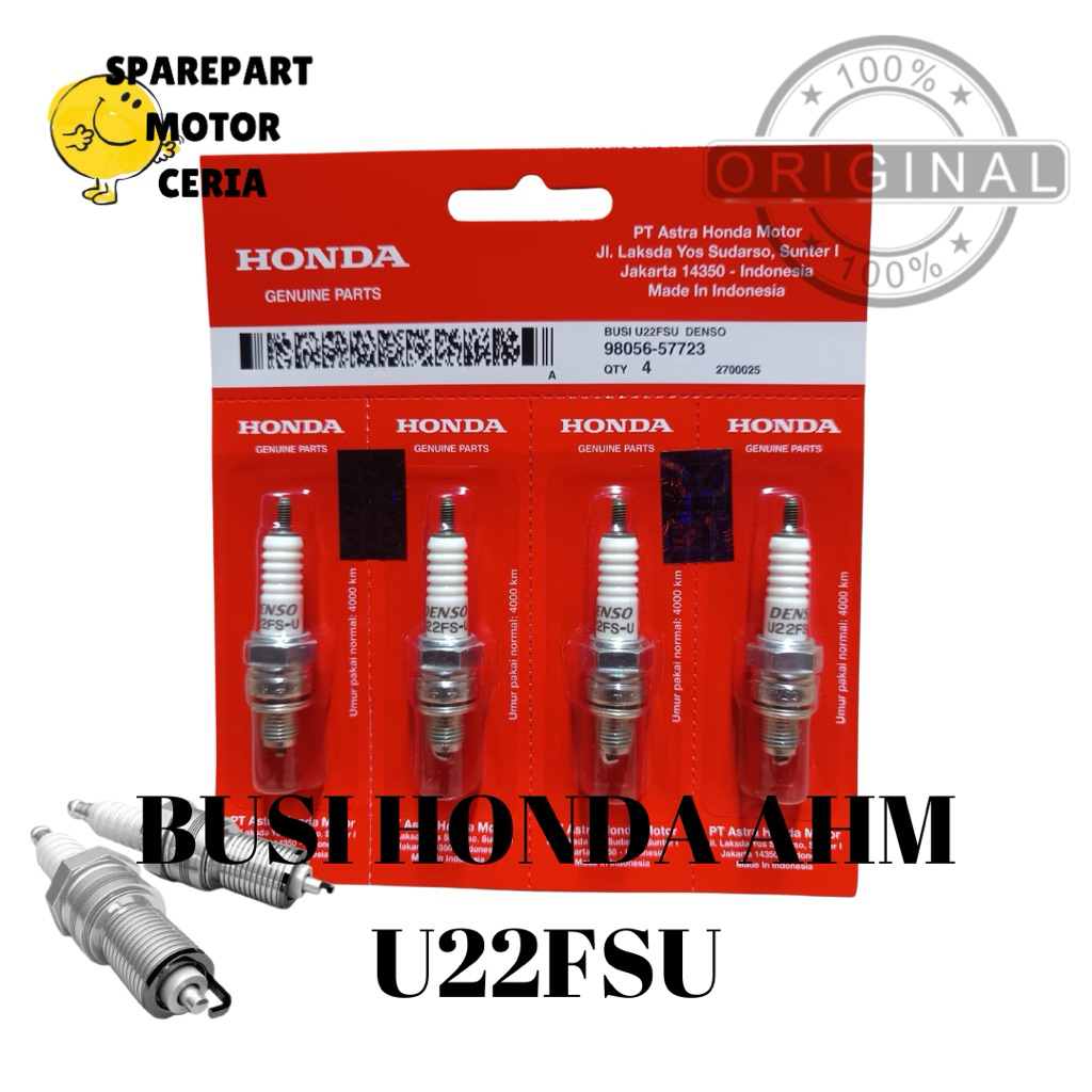 (1 PCS) SPARK PLUGS | BUSI HONDA U22FSU DENSO 98056-57723 ORIGINAL 100%