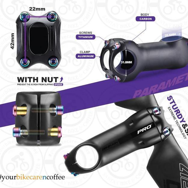 Og Evkin Bs004 Pro+ Stem Carbon T1000 10 Derajat Carbon Stem Road Bike Mtb