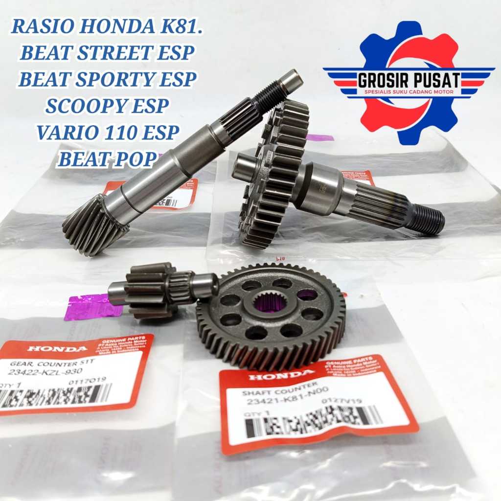 GEAR RASIO HONDA K81 BEAT ESP GIGI RASIO SET ORI SCOOPY ESP GIR RASIO HONDA BEAT POP GER RASIO BEAT