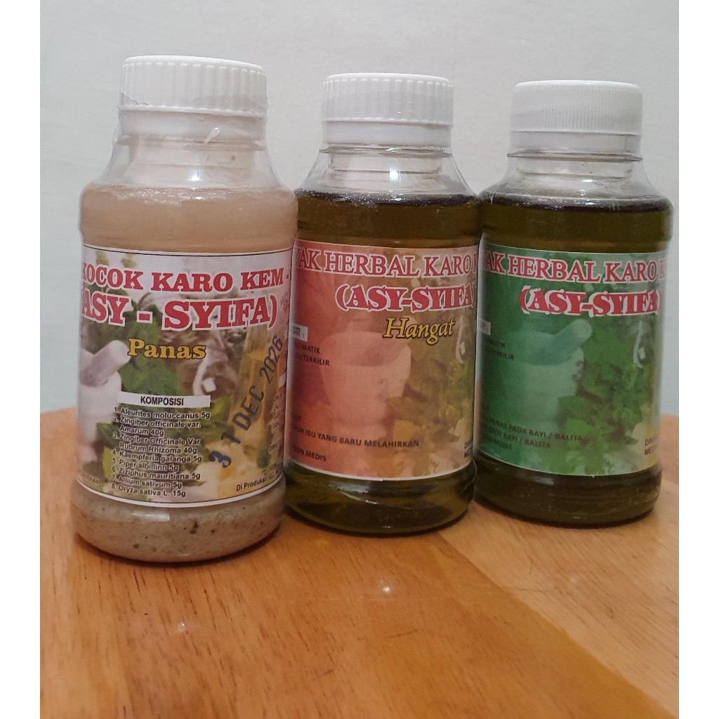 MINYAK URUT TRADISIONAL HERBAL KEMKEM KARO AS-SYIFA | Minyak karo kem kem herbal