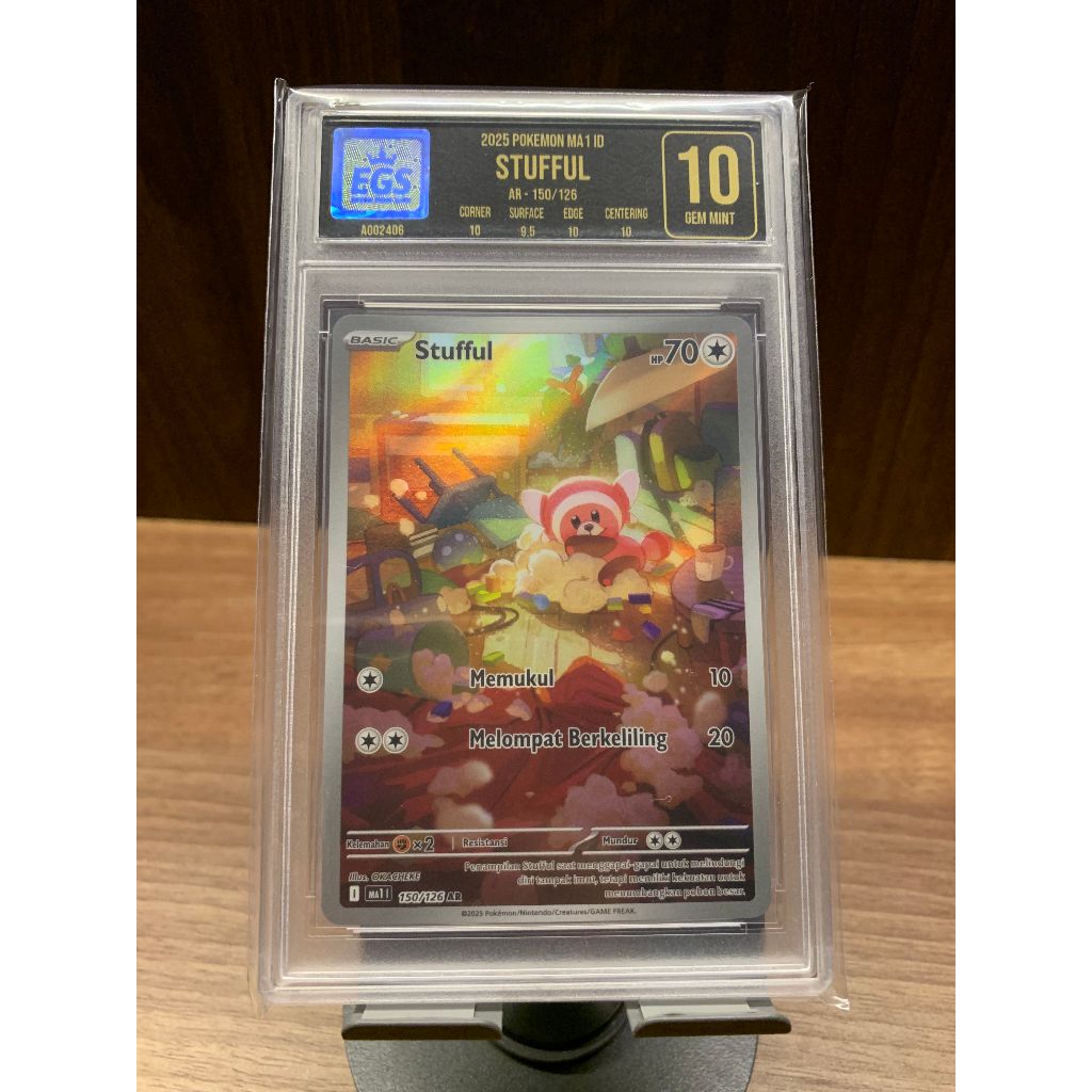 Pokemon TCG Kartu "Stufful" Slab Grading/Graded EGS